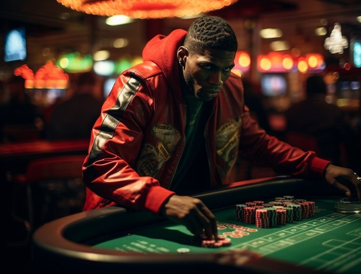 Layar taruhan Baccarat dengan opsi pemain, banker, dan seri di naga777